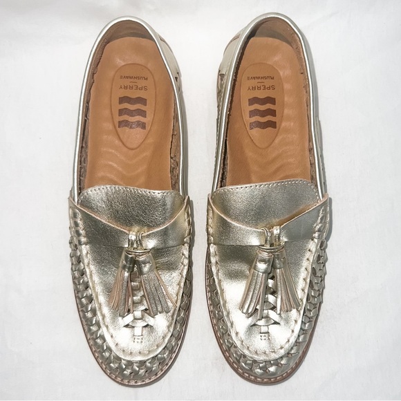 Sperry Seaport Tasseled Loafers - Gold, Size 7 - Picture 9 of 9